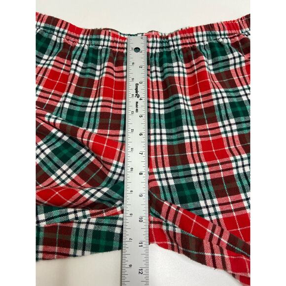 Jammies For Your Families Merry Bright Tree Top & Bottom Pajama‎ Set Green Red S - Picture 9 of 13